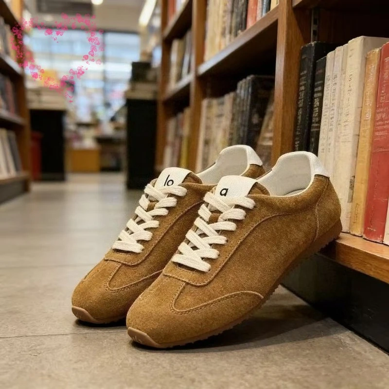 נעלי ספורט אופנתיות ומינימליסטיות, דגם רטרו חדש לשנת 2026, עם שרוכים, קז'ואל, רב-תכליתיות, לזוגות, לגברים ולנשים