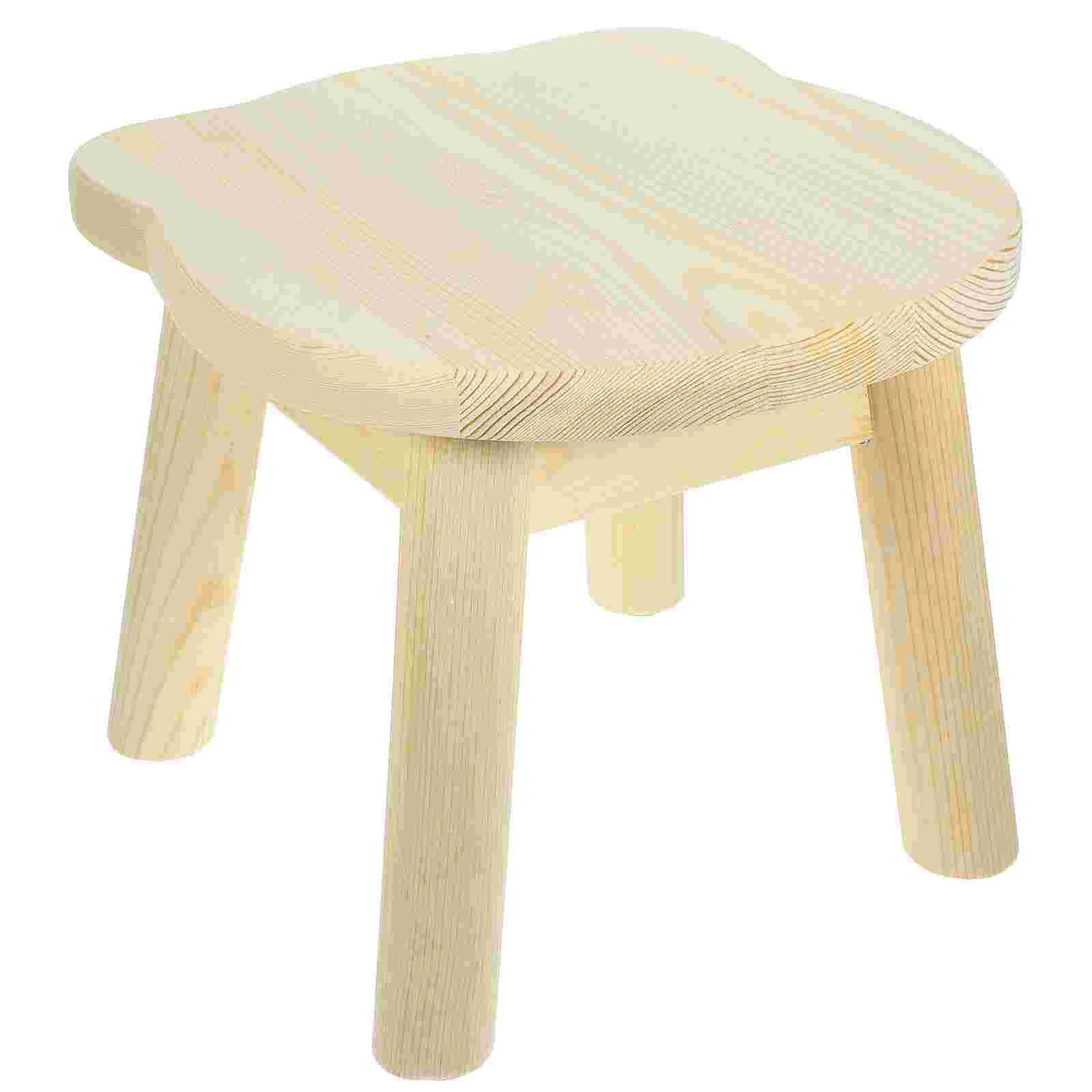 Taburete de madera para niños pequeños, taburete pequeño para sentarse, escalonado para el aula, redondo para exteriores