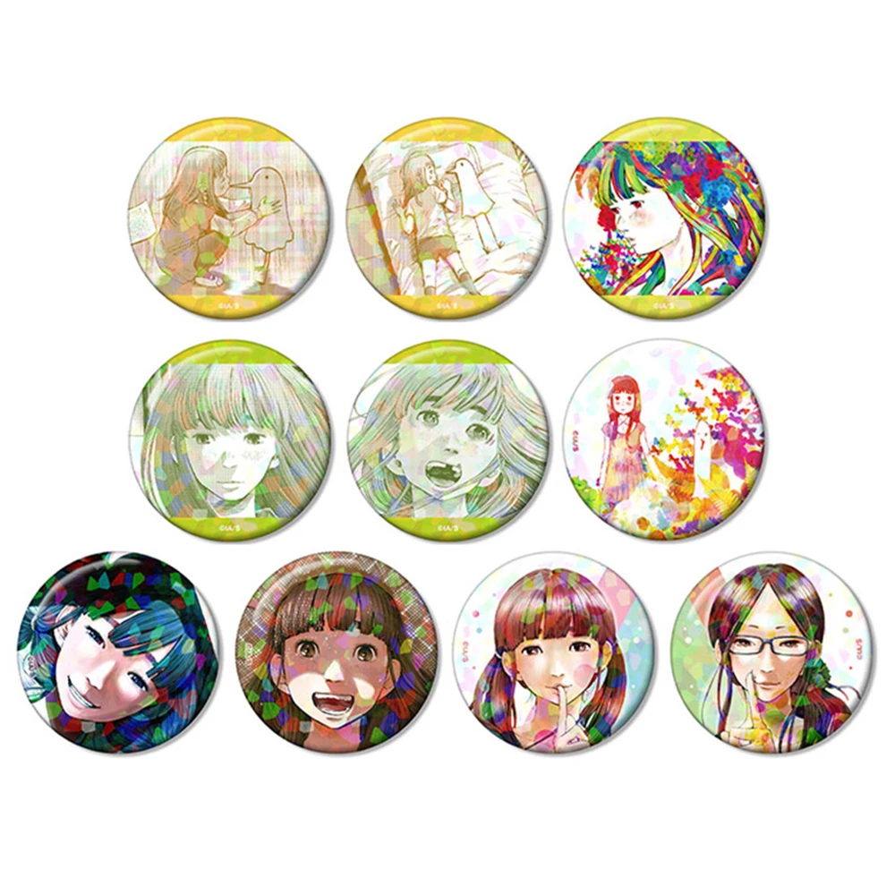 

58 мм аниме Oyasumi Punpun Pung Pung косплей костюм значок булавка SPTE жесть брошь реквизит подарок