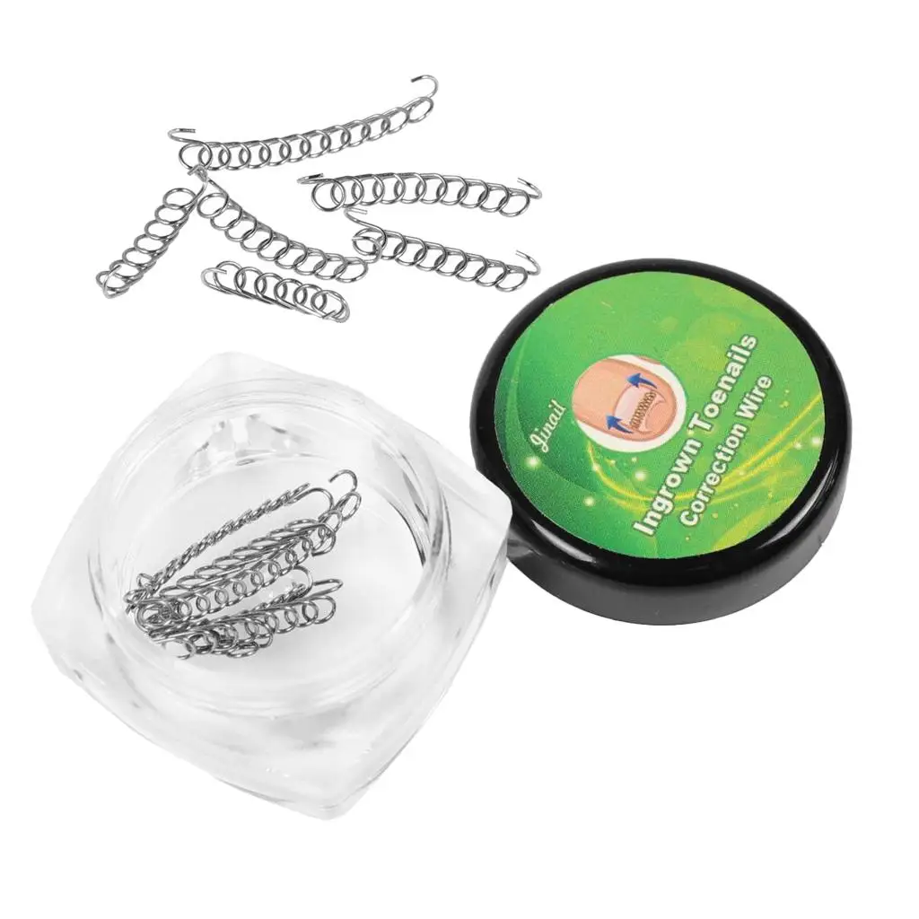 12 peças correção de unhas encravadas correção de unhas fio de aço inoxidável