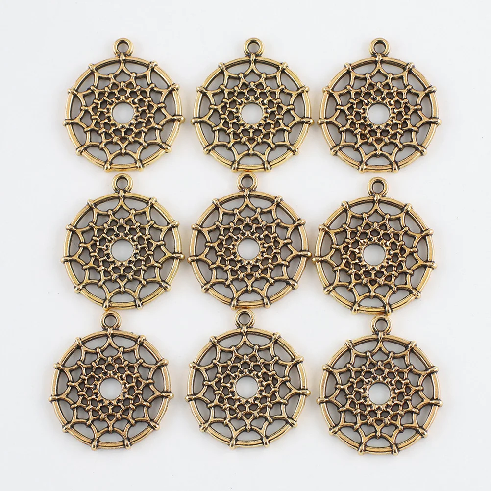 

50pcs Dream Catcher Pendant Earring Charms Dangle Jewelry Making Supplies DIY Necklace Bracelet Accessories Strong Alloy Stylish