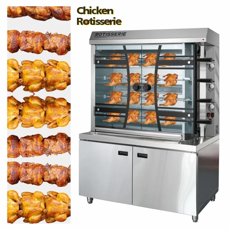 

Commercial Restaurant Roaster Chicken Rotary Rotisseries Chicken Oven Gas Roasting Large Capacity Grill Chicken Machine Gas