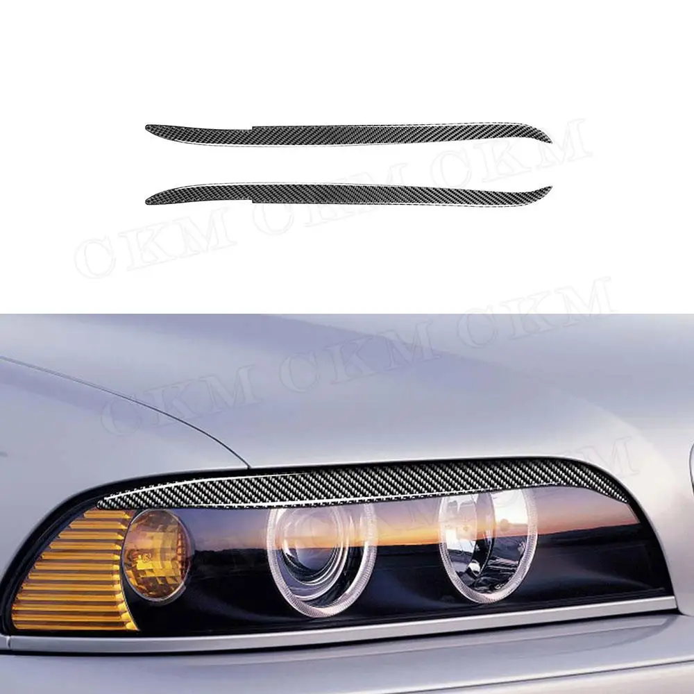 Carbon Fiber Material Front Bumper Lip Splitters Eyebrow For BMW 5 Series E39 1997 1998 1999 2000 2001 2002 2003