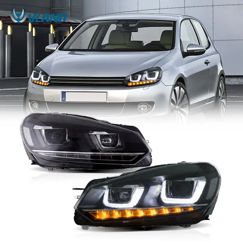 

Factory LED Headlights 2008-2011 2012 2013 With Sequential Turn Signal Headlamp for VW GOLF VI Mk6 Golf 6 Head Lights