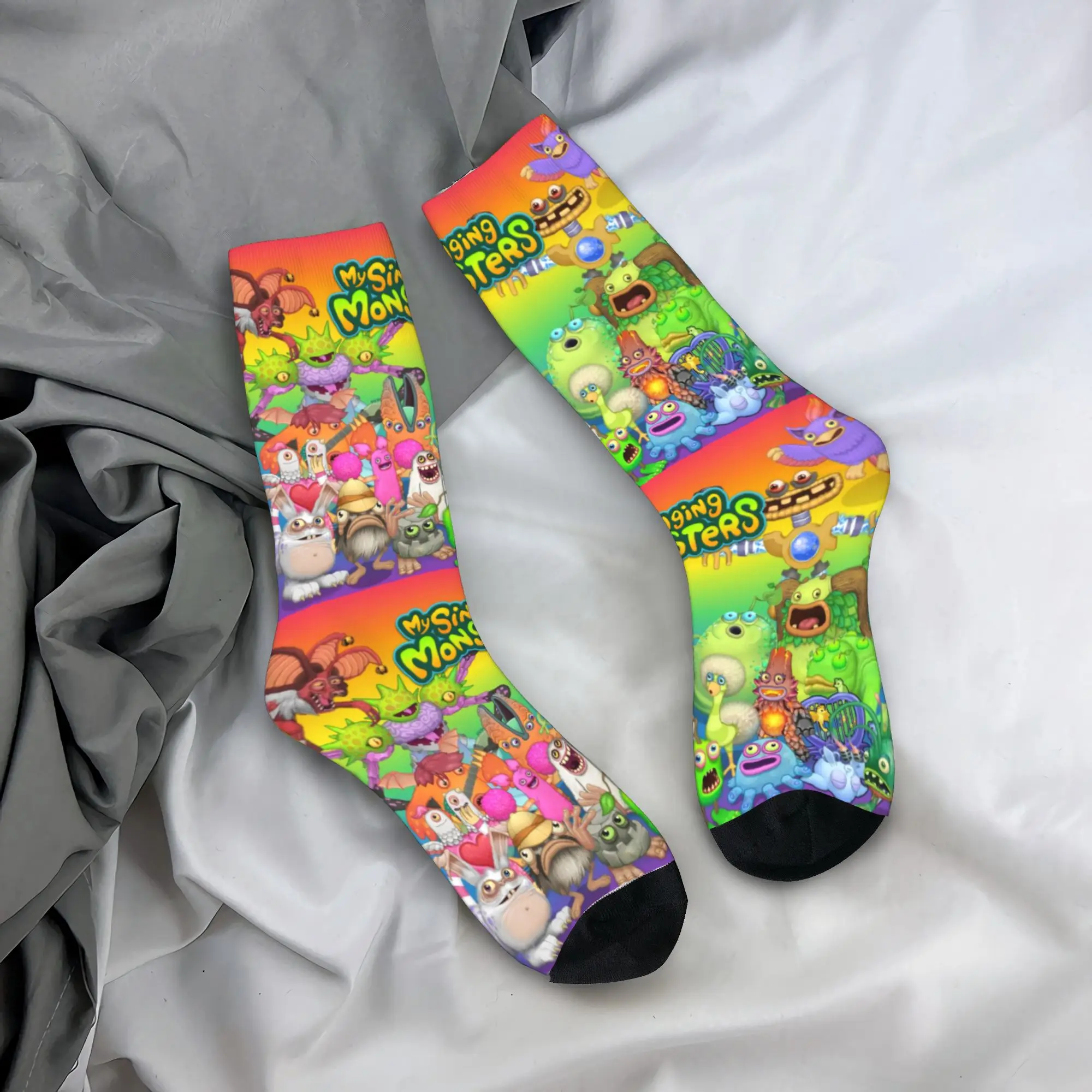 بلدي الغناء وحوش الجوارب الشتاء جوارب أزياء للجنسين الرجال الجوارب الناعمة الدافئة تصميم الجري المضادة للانزلاق الجوارب