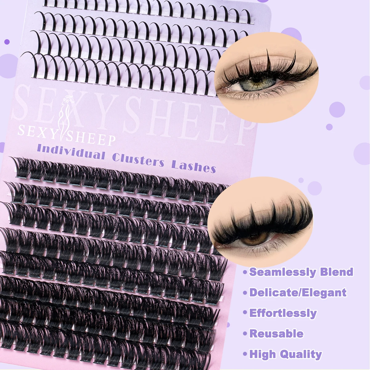 Diy kit de clusters de cílios picos individuais clusters de cílios macio grosso lash clusters kit com ligação e vedação pinça de chicote