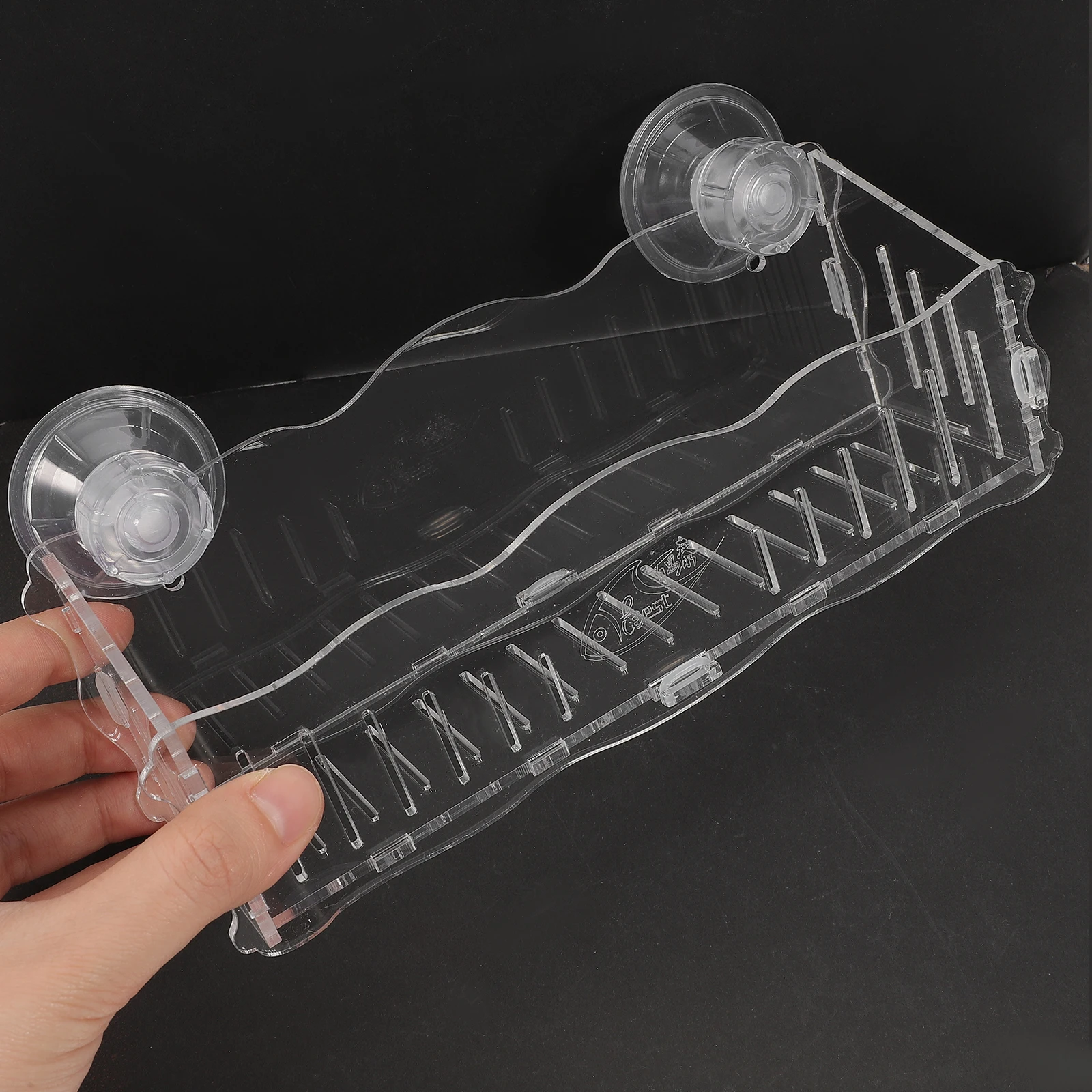 

Aquarium Planter Transparent Wall-Mounted Fish Tank Plant Holder Durable Plastic For Water Plants With Suction Cup Fish Breeding