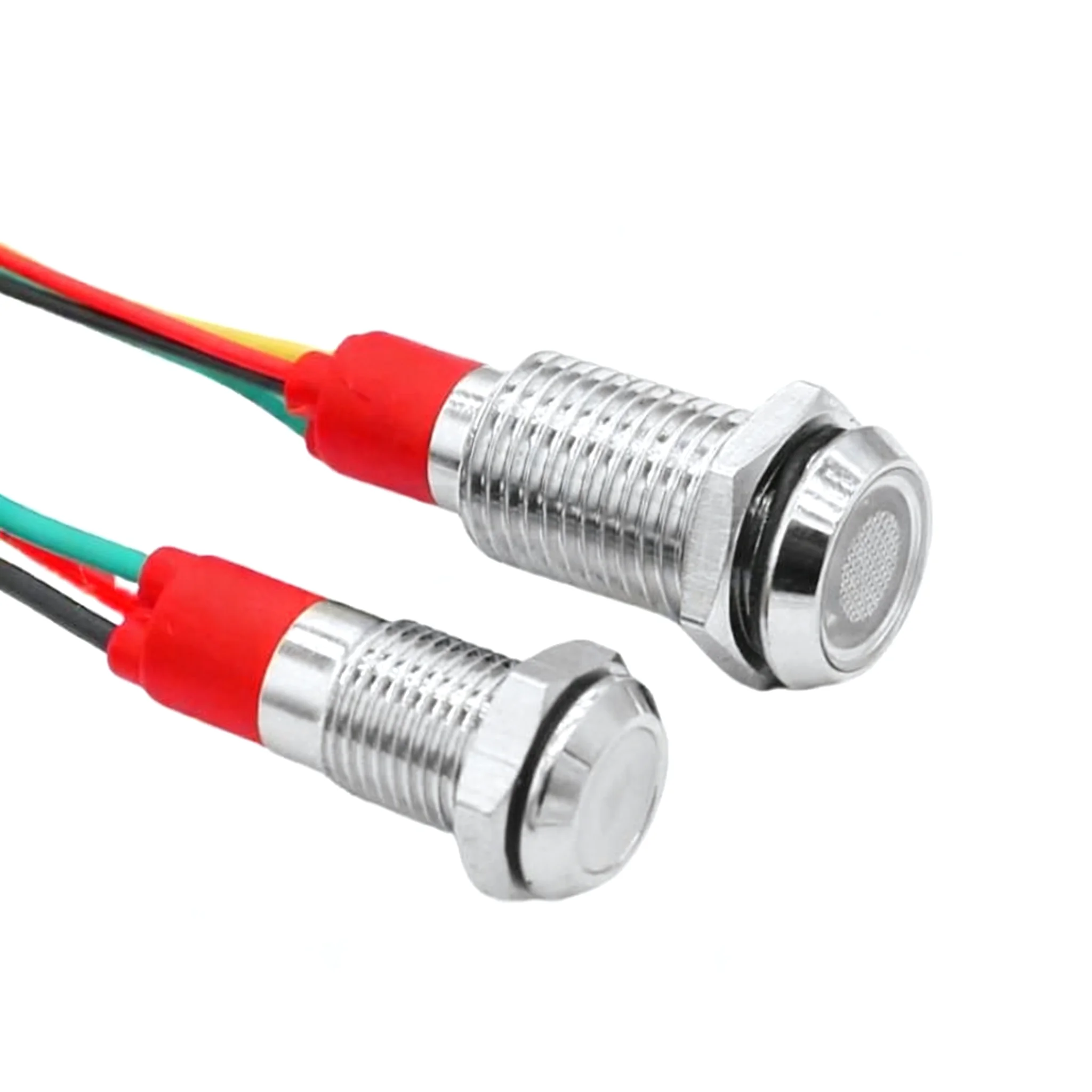 Small Waterproof Cable Signal Indicator Light 3V, 5V, 6V, 12V Metal Dual-Color Perforated 6/8/10/12/14MM LED