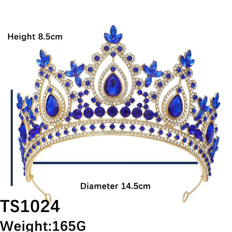 الفاخرة الراقية كريستال تاج خوذة الملكي الملكة الزفاف تيارا مأدبة غطاء الرأس حزب ثوب مجوهرات إكسسوارات الشعر