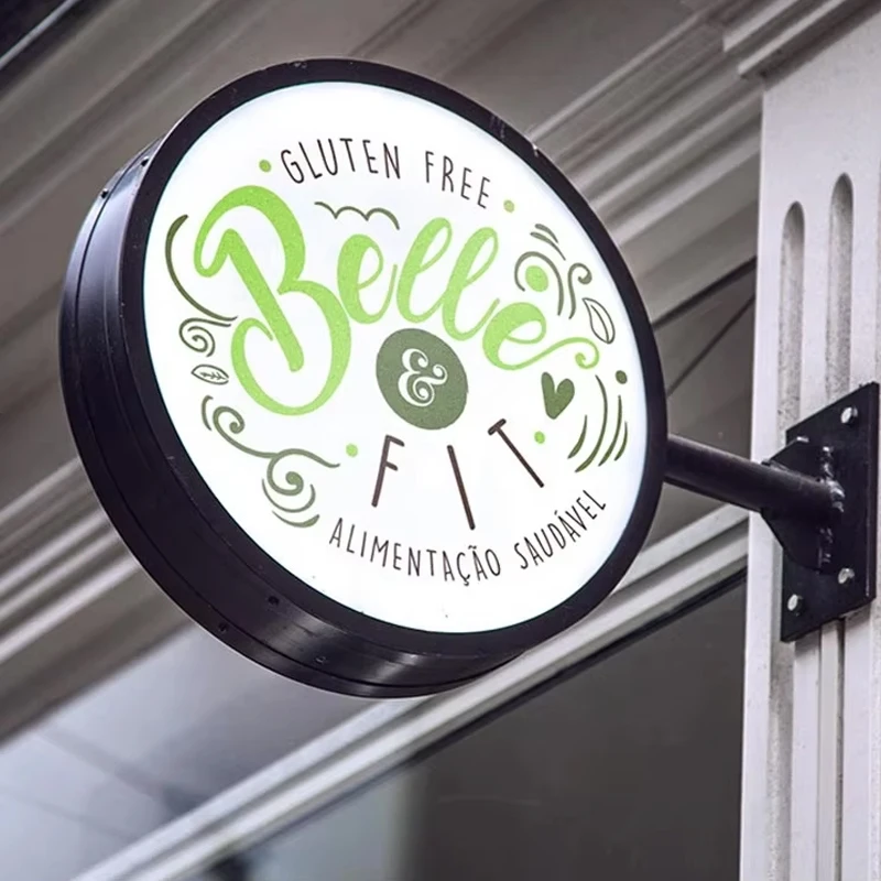 

Светодиодный светящийся знак, индивидуальная вывеска, двусторонний односторонний лайтбокс, рекламное внешнее освещение, витрина магазина