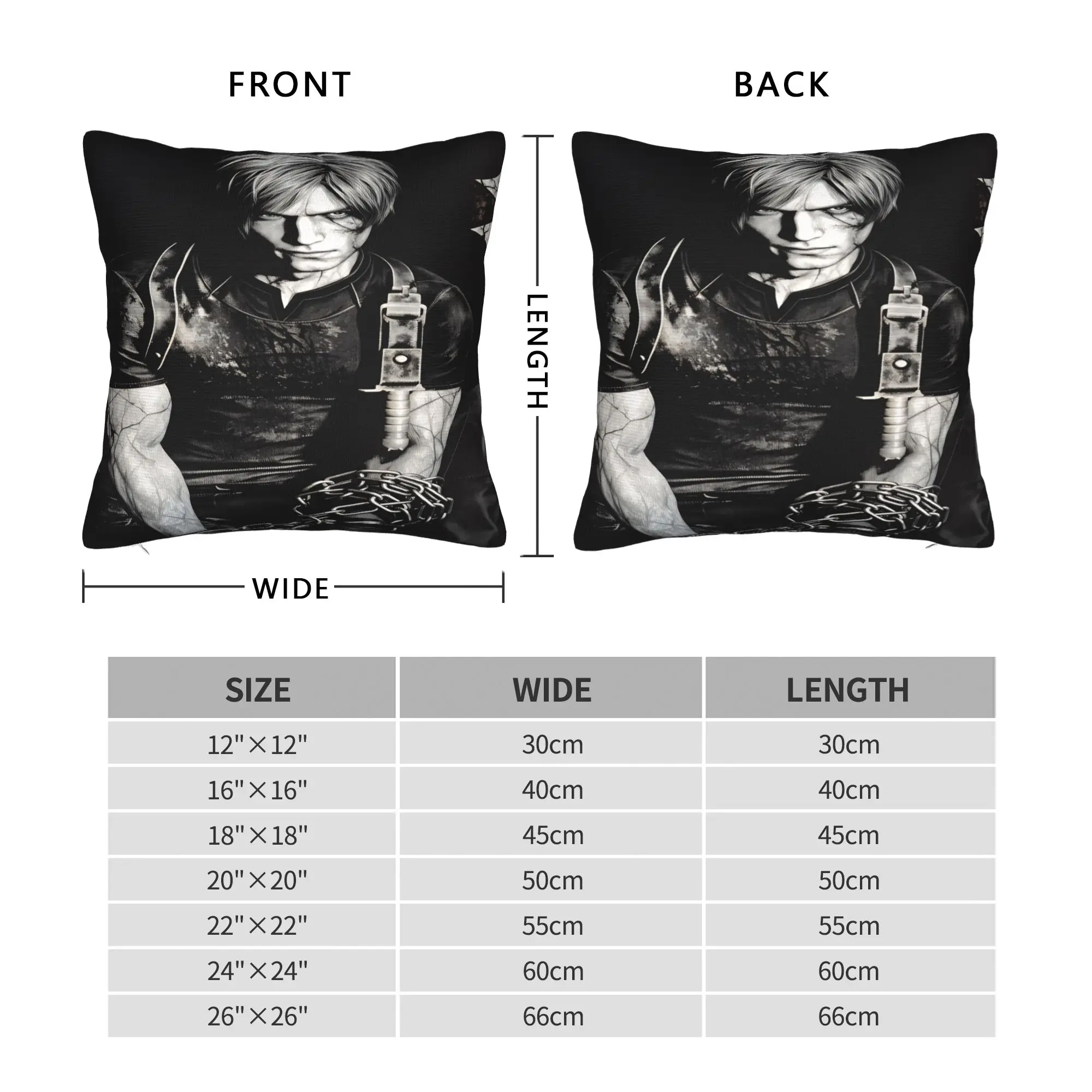 L-Leon Kennedys Pillow Cover  Kawaii Pillow Case For Living Room Sofa Custom Cushion Cover Birthday Gift