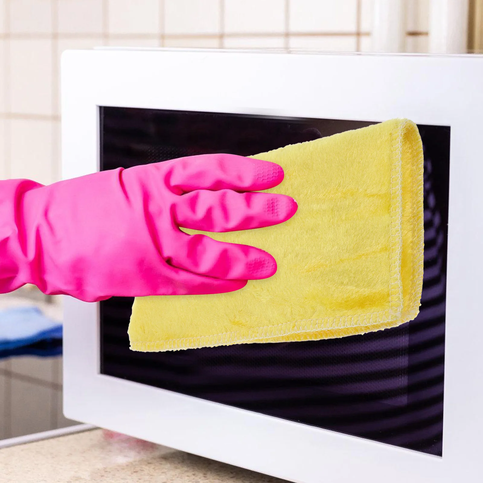 

Non-Slip Scouring Pad Kitchen Scrubber Wood Fiber Non-Scratch Dish Cloth Fast Drying Dishwashing Towel Multi-Function