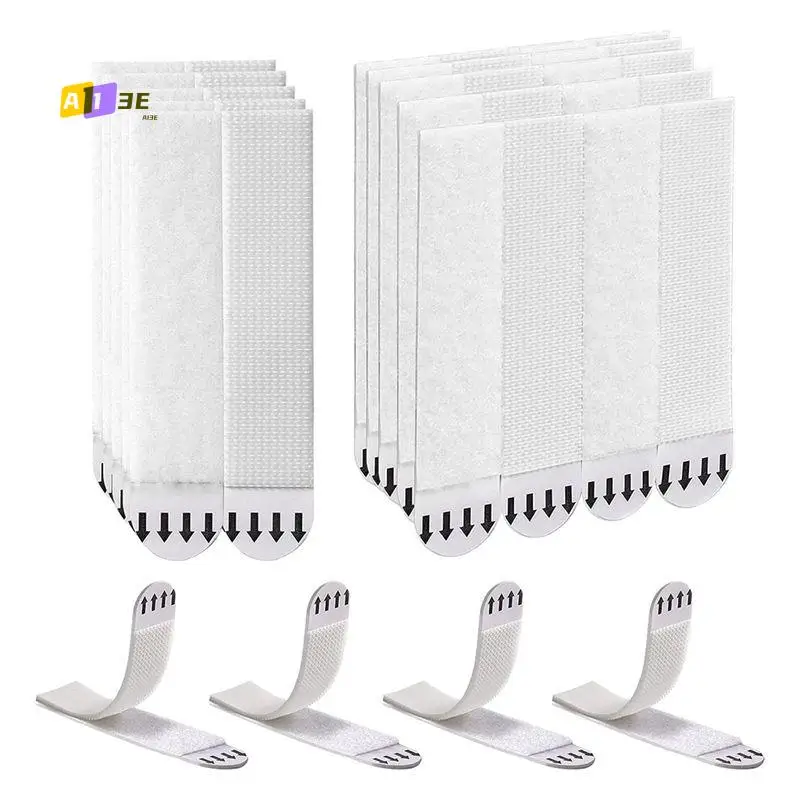 A03E-20 Pairs(40 Strips) Traceless Removable Adhesive Strips Narrow Picture Hanging Strips For Frame Hanging 19X92mm