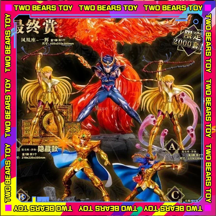 Echt Bntsh Ichiban Kuji Anime Figuur Saint Seiya Maagd Shaka Leo Aiolia Schorpioen Milo Pvc Actiefiguren Model Ornament Speelgoed