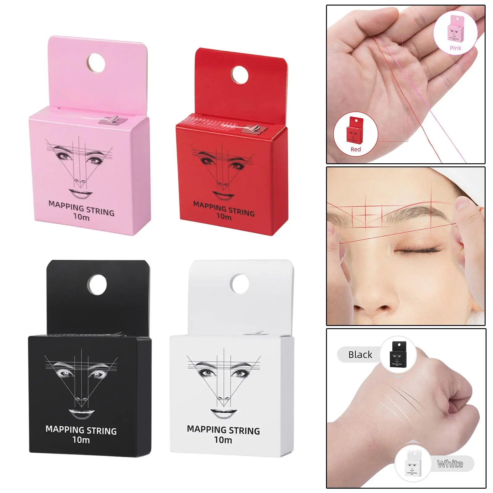 Pre-Inked Mapping Strings Beauty Tool Eyebrow Marker for Microblading Women