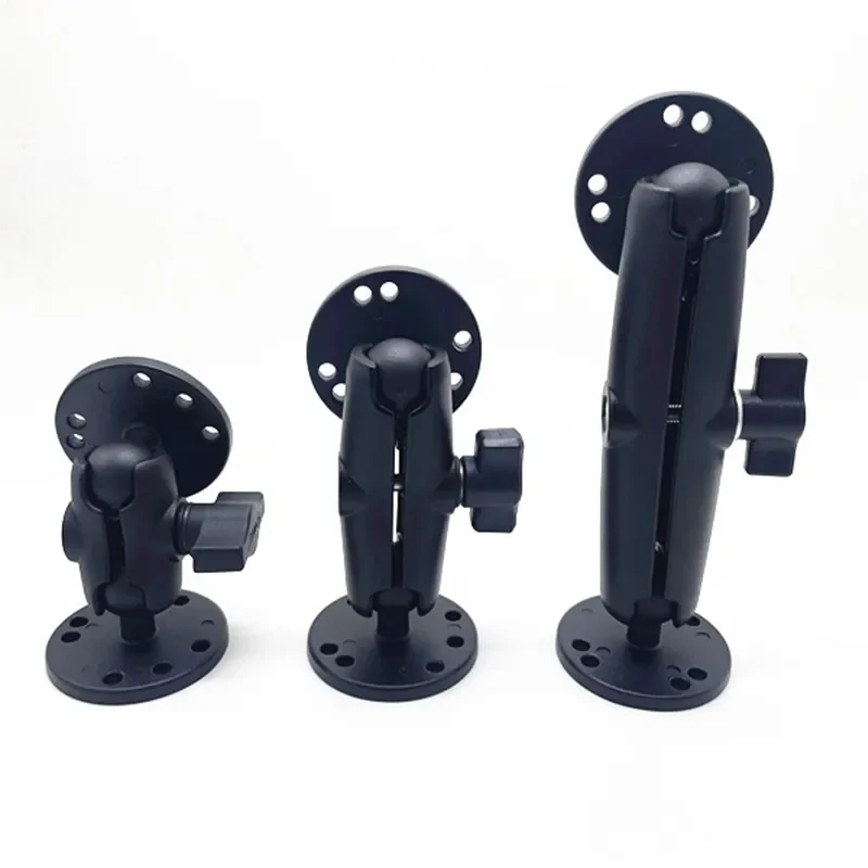 1'' Universal Double Ball Mount with 9cm Medium Arm round Plates Drill-Down Forklift Car Holder Mounting for Ram Mount