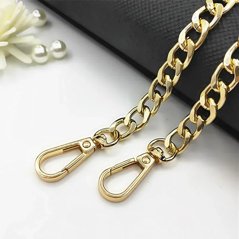 120cm Metal Aluminum Bag Chain Replacement Parts Accessories for Hand-Woven Shoulder Handbag DIY Handmade Detachable Straps