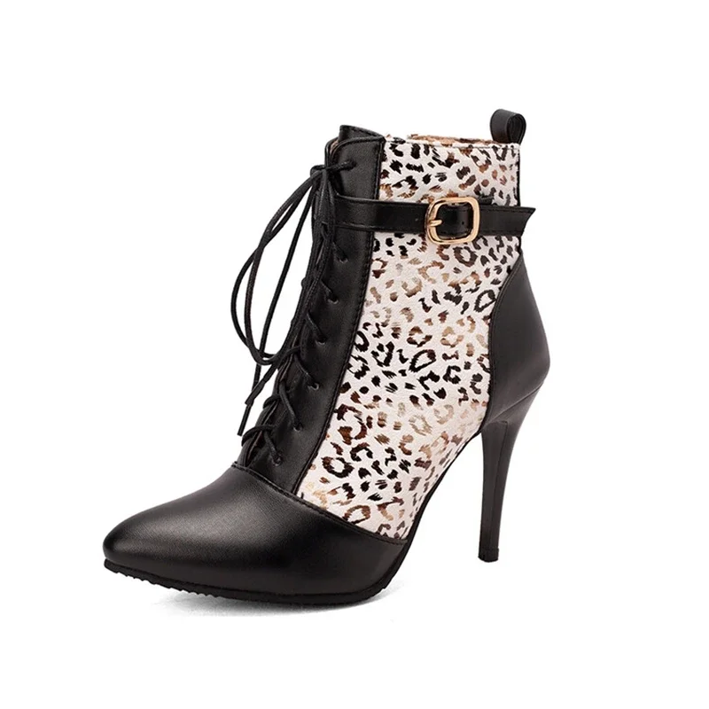 

Zapatos De Mujer Ботильоны женские пикантные с острым носком и перекрестной завязкой на боковой молнии черные туфли на высоком каблуке платье для вечеринки, свадьбы, большой размер 50, 33-63