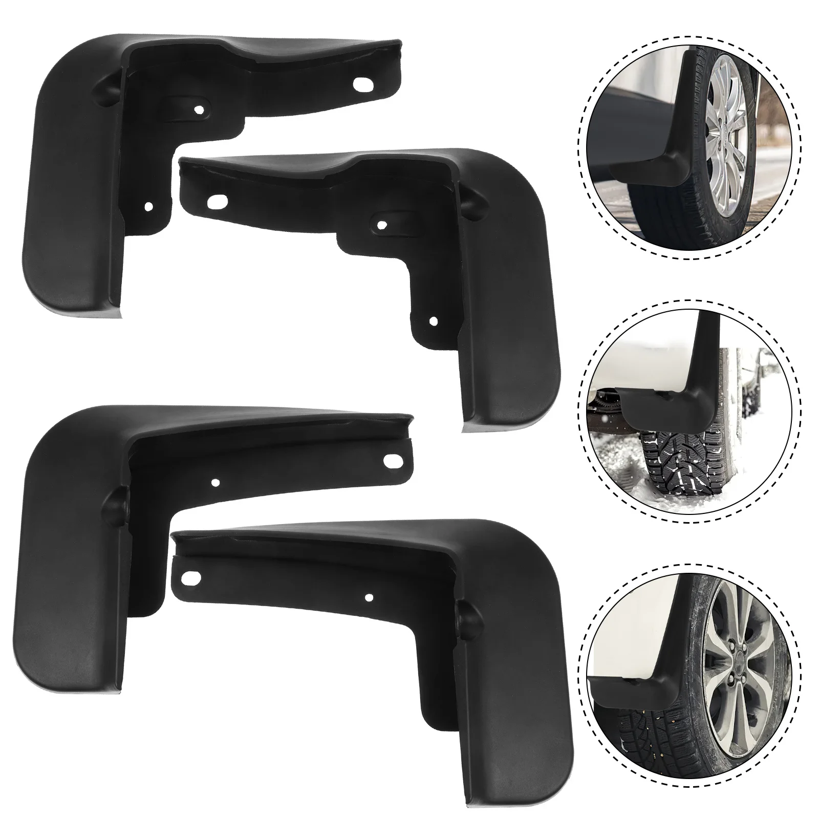 

1Set Mud Flaps Car Front Rear Wheel Flexible Flares Protectors Durable Easy Install Splash Guards 2018-2023 Mud Flaps Car