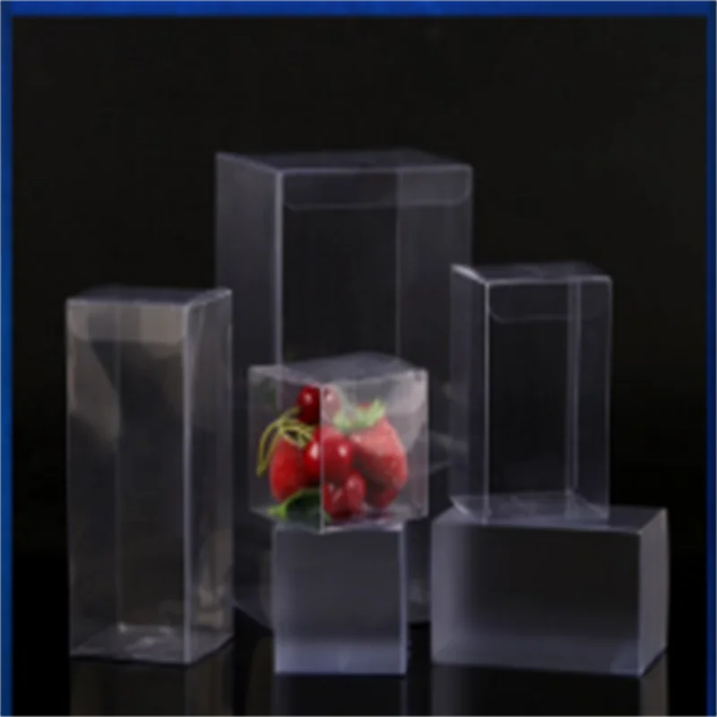 10pcs Multiple sizes 5/6/7cm Transparent PVC Box Universal Transparent Plastic Packaging Box