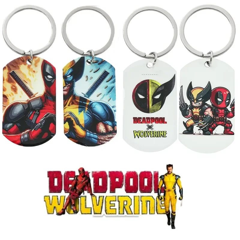 Deadpool Wolverine Keyrings Alloy Keychains Key Pendants Metal Student Delicate Creative Car Accessories Versatile Jewelry Gifts