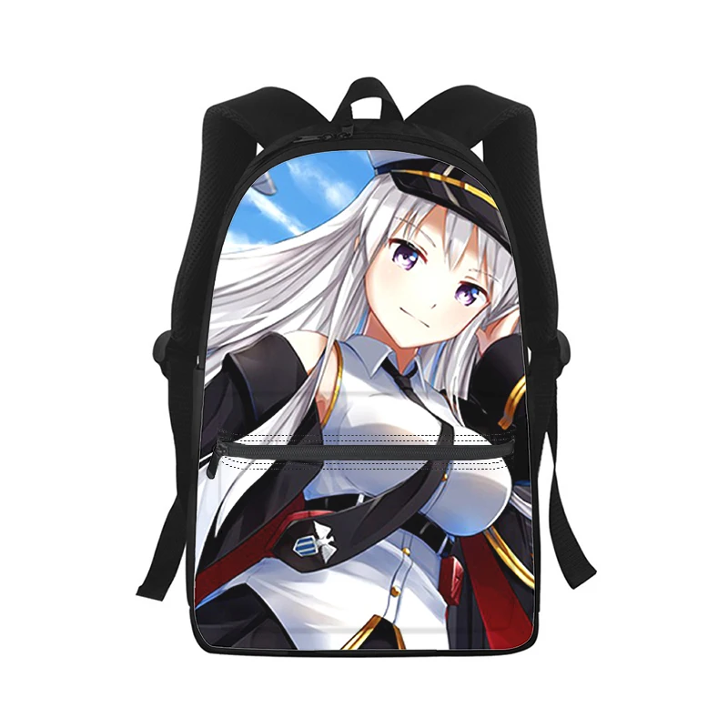 Azur Lane Cute cartoon Girl Men Women Backpack 3D Print Fashion Student School Bag Laptop Backpack Kids Travel Shoulder Bag