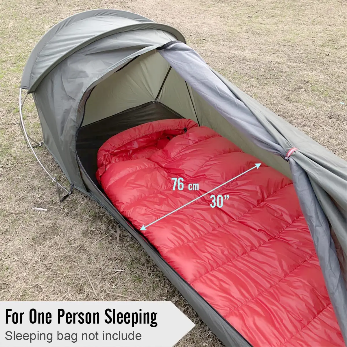 1 Person Bivy Tent for Backpacking Camping Hiking,Army green Color