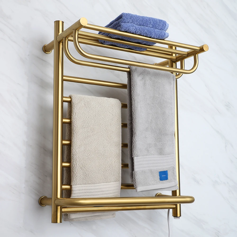 

Golden Heated Towel Rail Rack Towel Warmer
