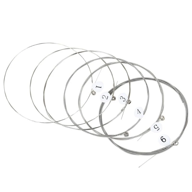 

6Pcs Guitar Highly Carbon Steel String .010-.046 6-string Electric Guitar Strings for Beginners Performers