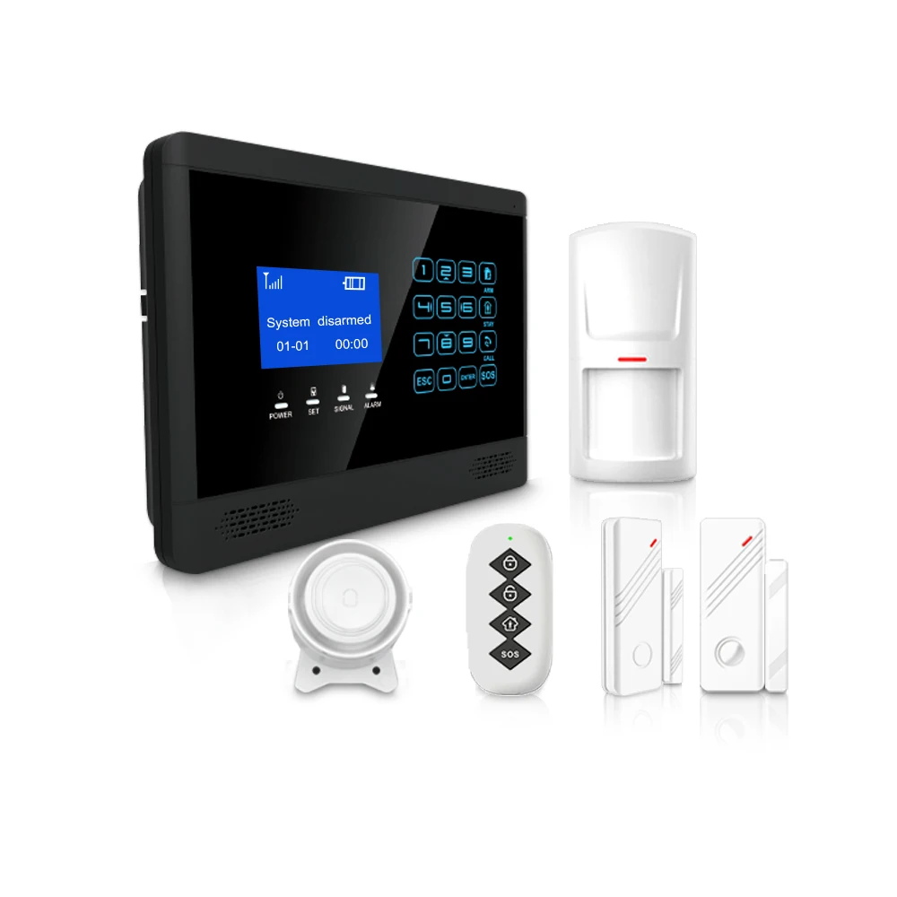 Wysokiej jakości alarm bezpieczeństwa WIFI SOS 12V wyjście bezprzewodowe Tuya Smart Life 4G WIFI domowy system alarmowy YL-007WT4BX-T