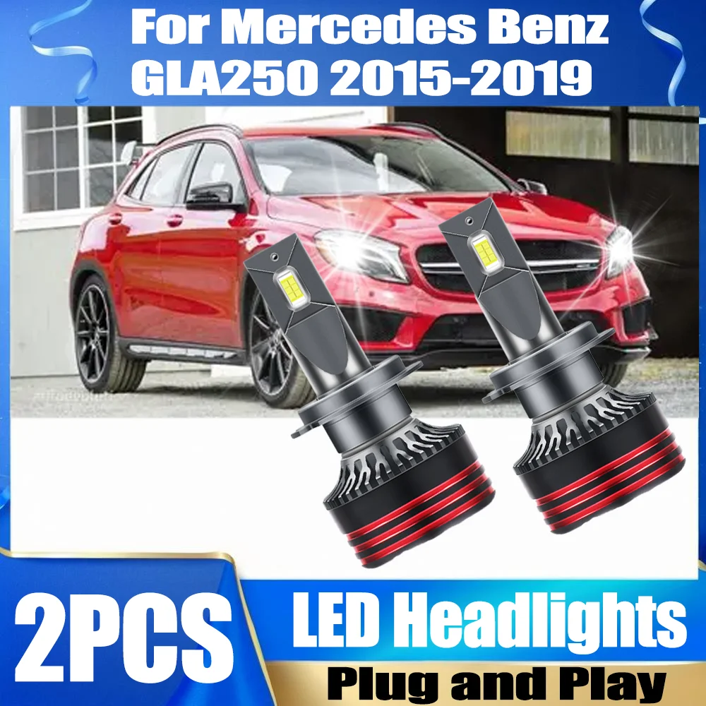 

2PCS 6000K Super White Car Headlights 30000LM High Power Auto Headlamps 150W For Mercedes Benz GLA250 2015 2016 2017 2018 2019