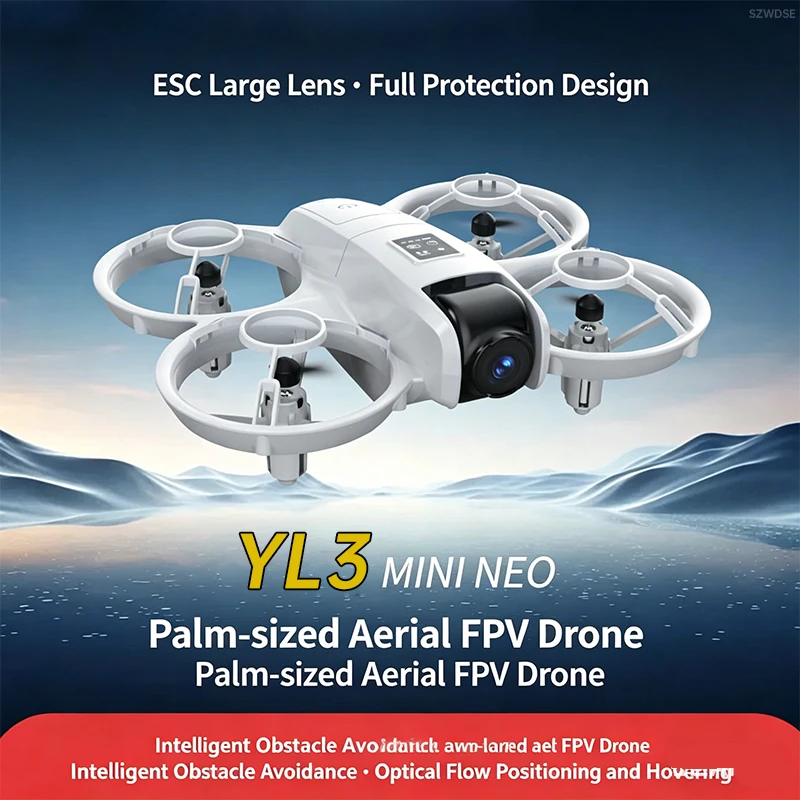 Optical Flow YT YL3 Mini Drone With Dual Cameras Optical Flow Positioning Screen Foldable Remote Control Quadcopter RC Drone
