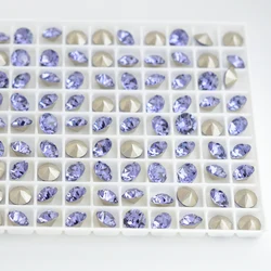 1088 Tanzanite 539 Xirius Chaton Crystal dall'austria creazione di gioielli perline di vetro colla a punta su borse per Nail Art strass