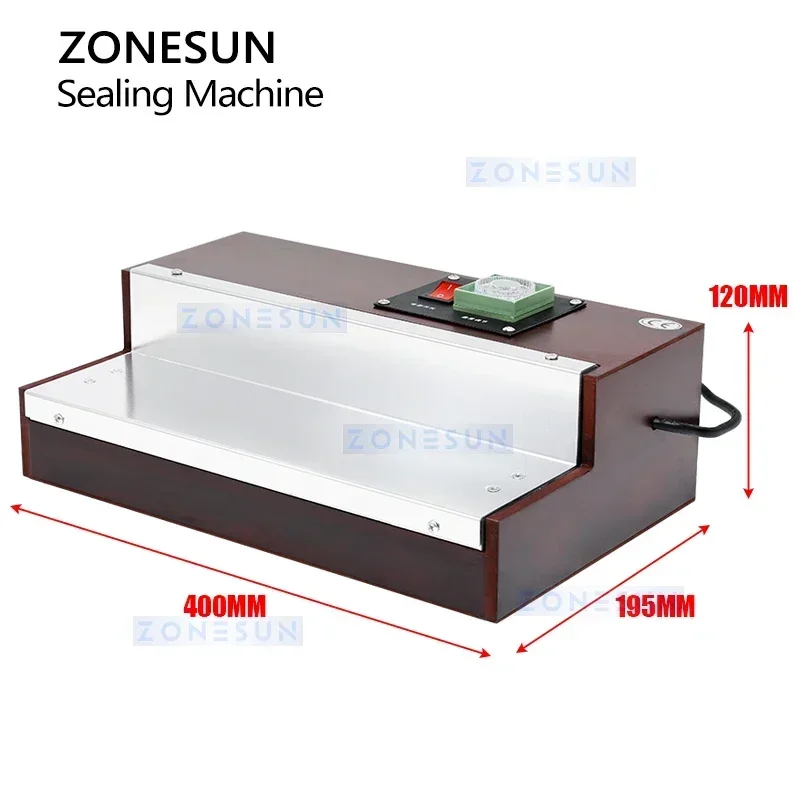 ZONESUN ZS-FM10 Cellophane Wrapping Machine Desktop Heating Sealing Machine for BOPP Poker Box PVC Heat Sealer Film