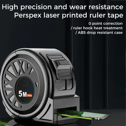 3/5/7.5/10M 26/25mm Stainless Steel Tape Measure Thickened shell High-Precision Fluorescent digital display