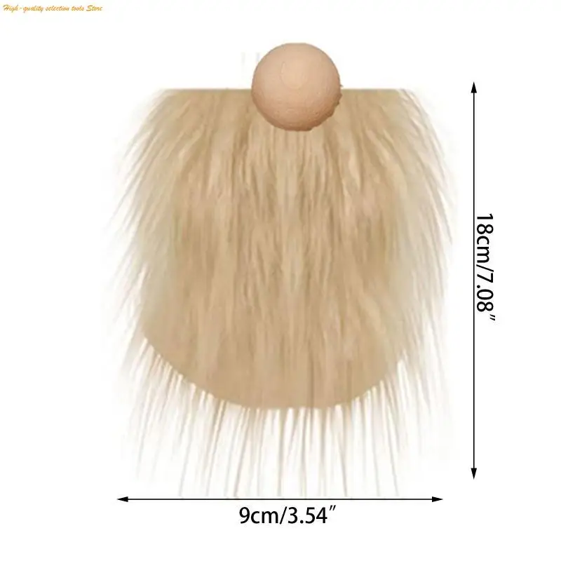 203f cuentas gnomo y barbas falsas 6pcs/set piel sintética enana barba madera madera