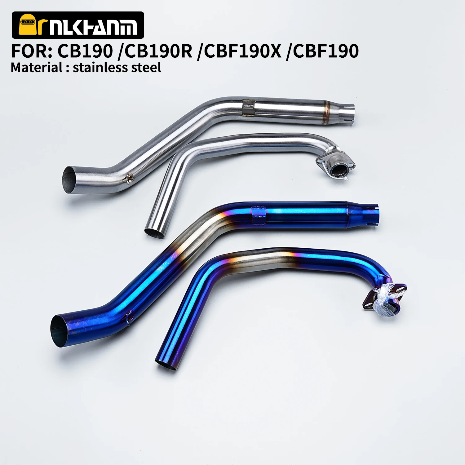 

For Honda CB190 CB190R Motorcycle Exhaust Muffler Link Pipe 51mm for Honda cb190 Exhaust Headers Front Pipe