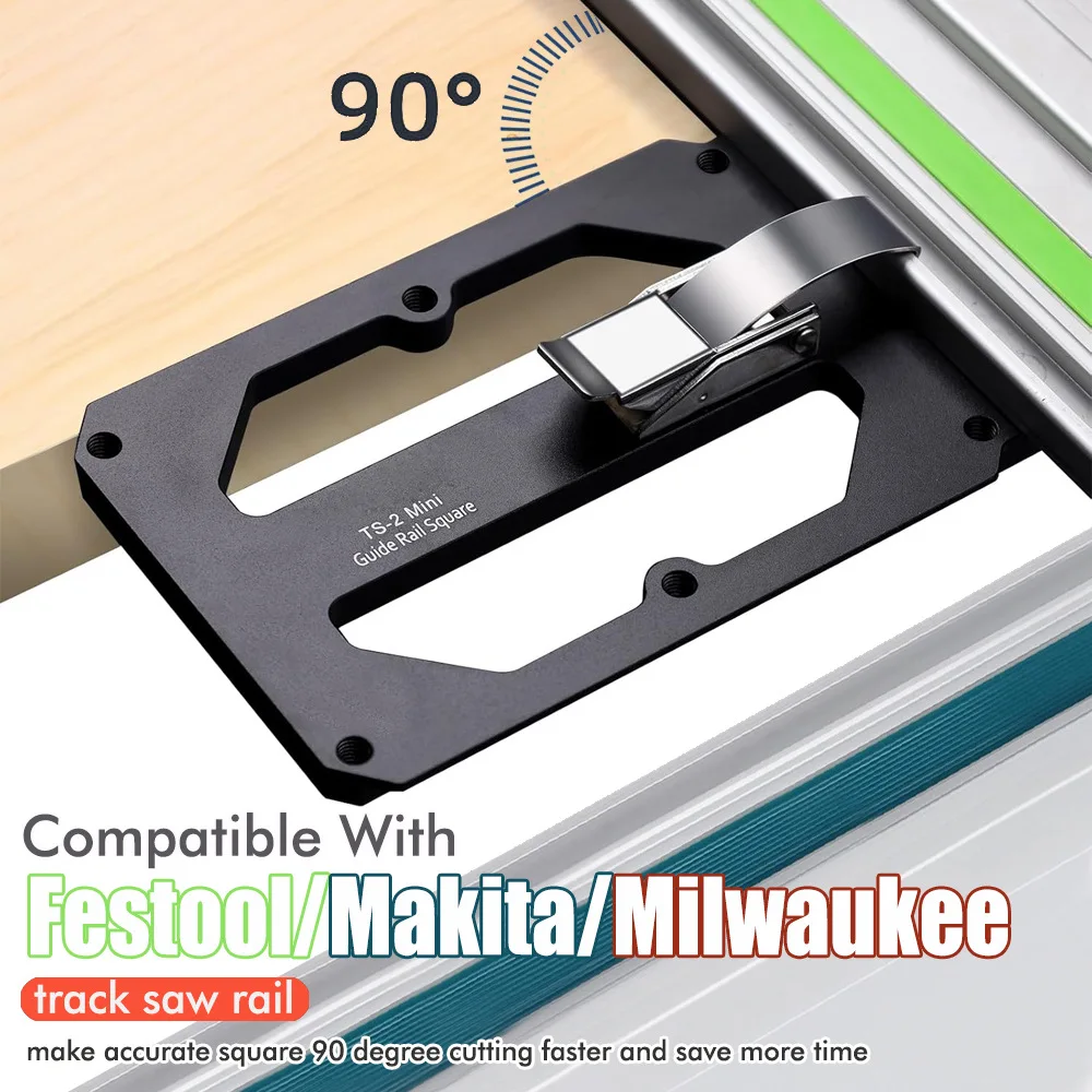 Aluminum Alloy Material, Woodworking Electric Circular Saw Rail Saw Right Angle Positioning Plate, Matching TS55/TS75 Rail
