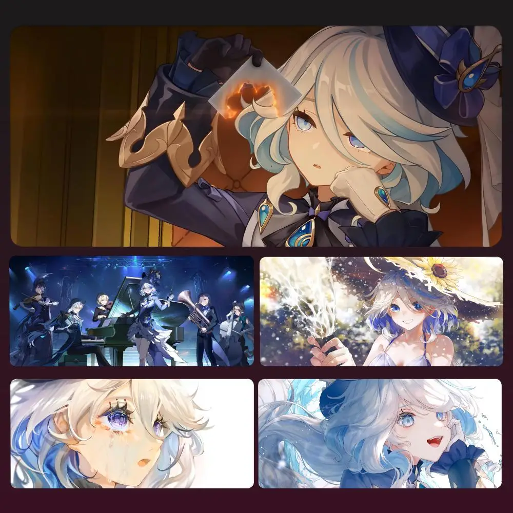 

Anime Genshin Impact Furina Mousepad Anime Mouse Pad Gamer XL Computer HD Home Mousepad XXL Mouse Mat Non-Slip