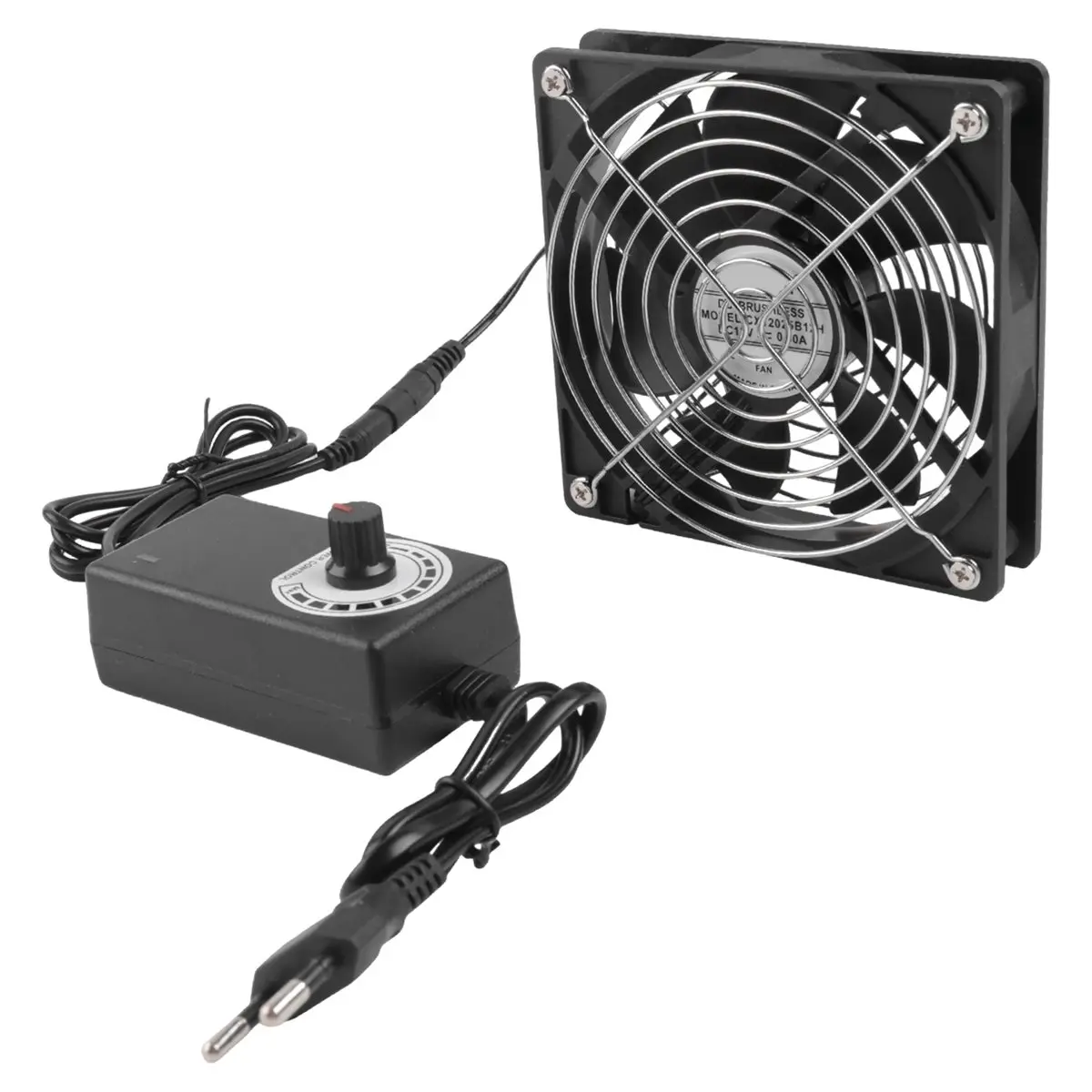 Special Offer-120mm 2700RPM Fan Cooling with Controller 12cm 12V Btc Machine Chassis Workstation Cabinet Radiator Server Fan EU