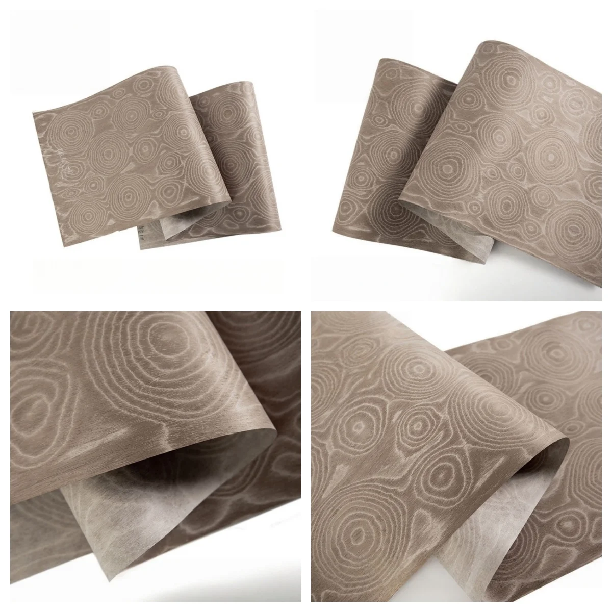 

Tech Annual Ring Mixed Wood Veneer 0.4-0.5mm – 250x58cm Engineered Veneer Sheet for Tabletop(Backing Non-woven Fabric)