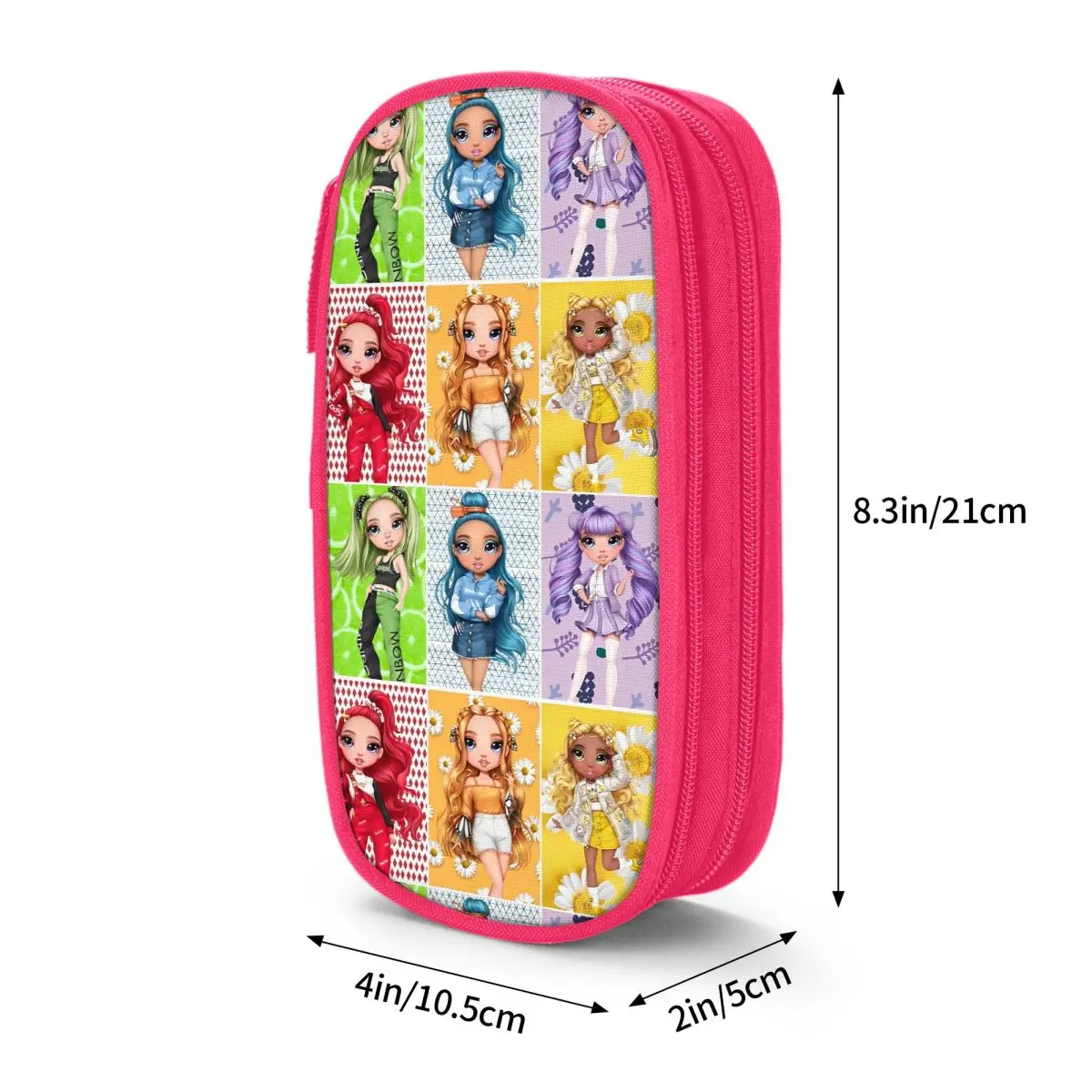 Astuccio per matite arcobaleno High Cute Girls Back To School astucci per matite Zipper Girls Boys portamatite portatile Organizer per cancelleria