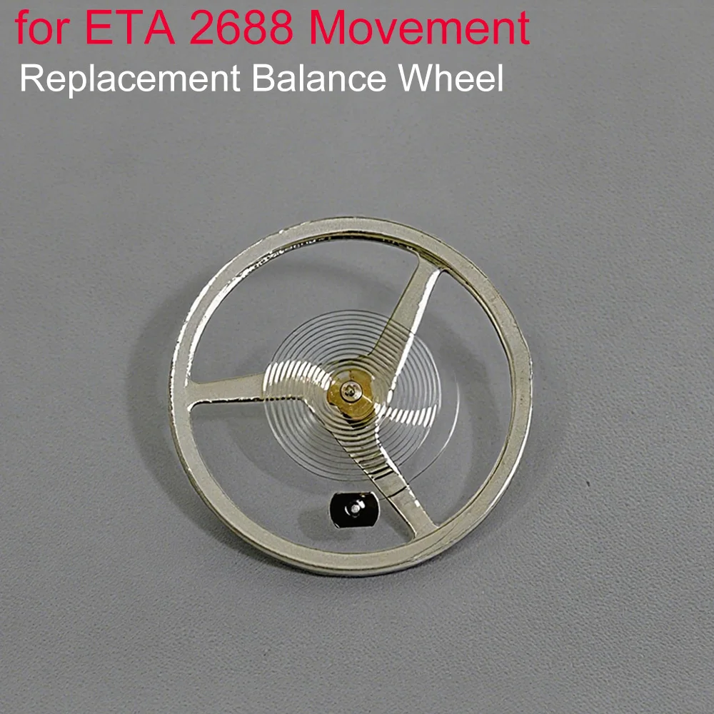 Балансировочное колесо с пружиной для ETA 2688, запасная часть механизма, балансировочное колесо в сборе, аксессуары для часов Балансировочное колесо с пружиной для ETA 2688, запасная часть механизма, балансировочное колесо в сборе, аксессуары для часов