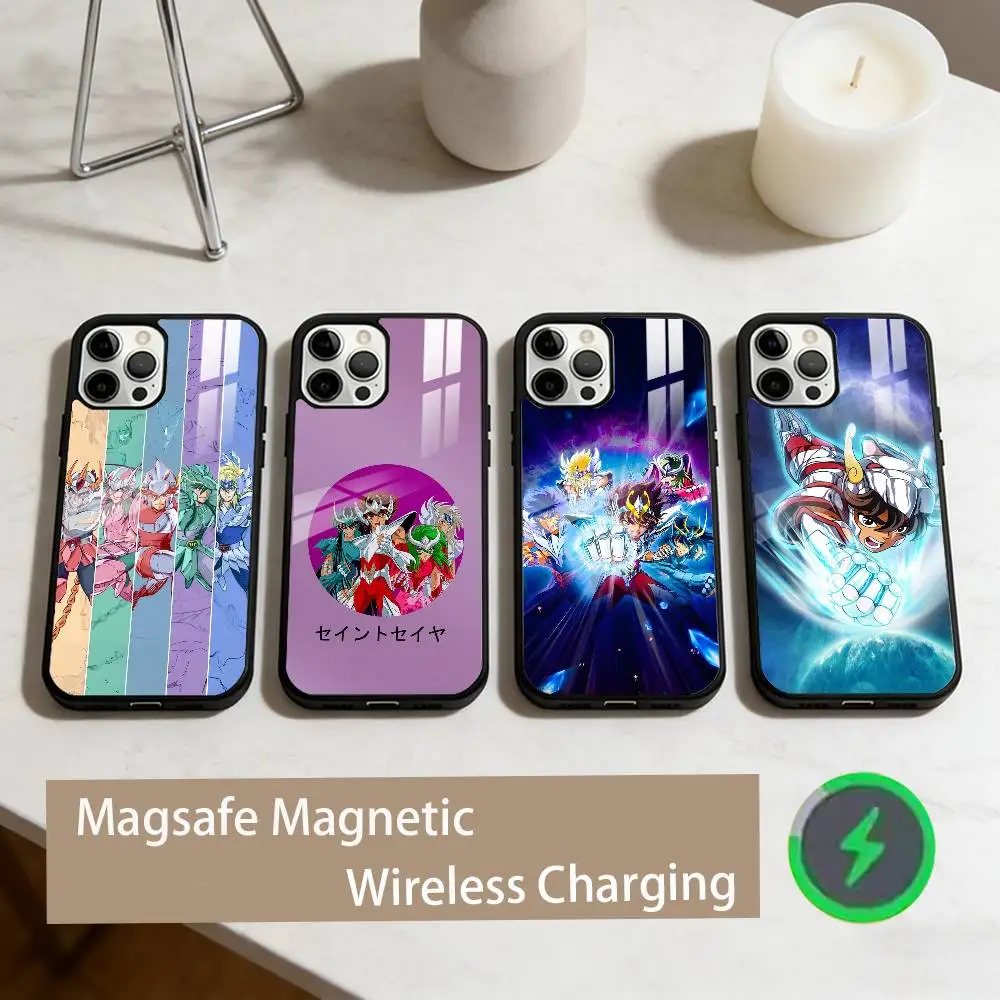 

S-Saint Seiya Knights Zodiac Phone Case For iPhone17,16,15,14,13,12,11 Plus,Pro Max Magnetic For Magsafe Wireless Charging