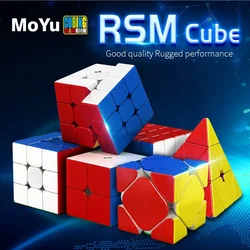 [JudyCube] MOYU RS3M 2020 3X3 Magnetic Speed Cube RS2M 2X2 Stickerless RS4M 4X4 Magic Fidget Toy Pyraminx Skewb Cubo Magico