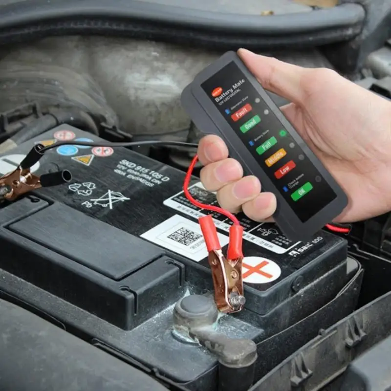 12V Car Motorcycle Fault Detector Battery Tester Digital Alternator Tester