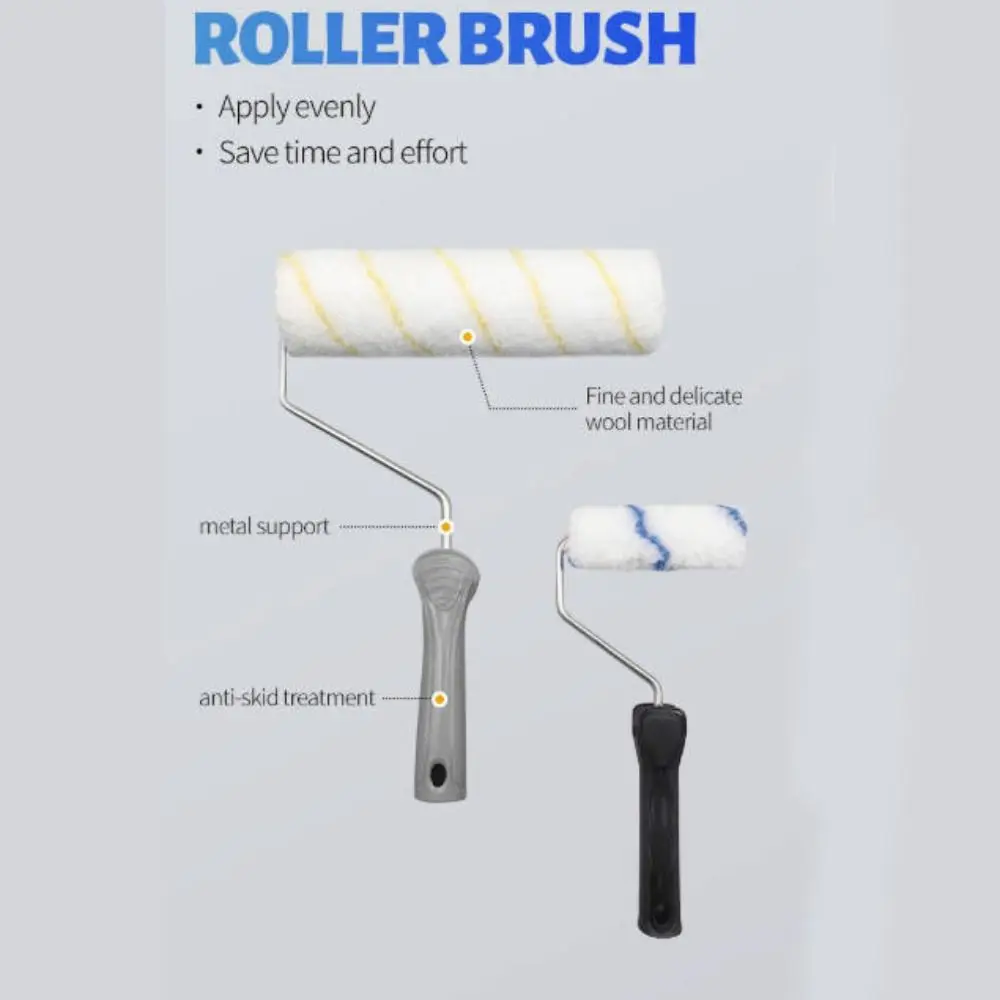 Microfiber Paint Roller Kit Wall Painting Multi-functional Roller Paint Brush Furniture Painting DIY Paint Pan