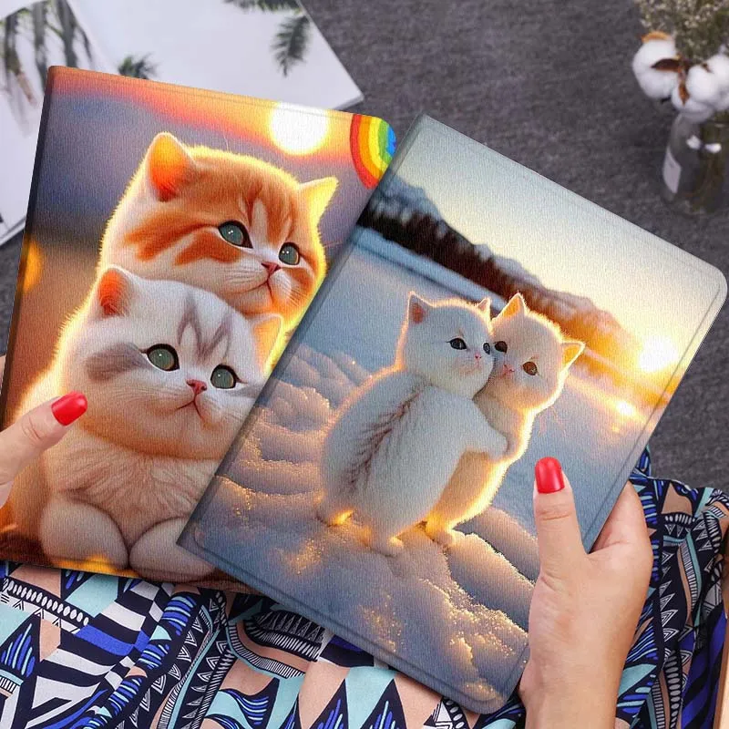 

Мягкий чехол для планшета с рисунком кота в стиле Sunset Art для Xiaomi Redmi Mi Poco Pad 2 5 6s 7 7s Ultra Pro Max 14 12.4 12.1 дюймов, подарок
