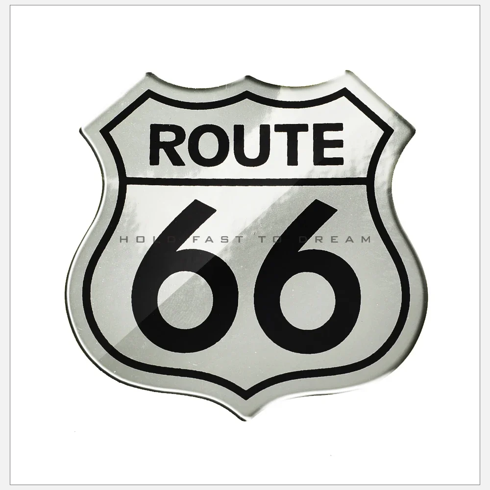 3D Car Sticker Styling America US Historic ROUTE 66 Road Logo Motorcycle Tank Pad Decal Sticker