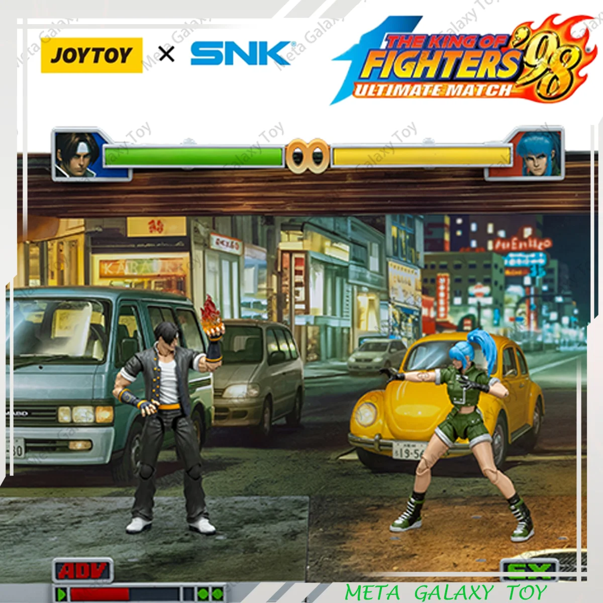 

Original JOYTOY King of Fighters 98UM Figure SNK KOF 98UM Stage Base-Japan Street Background Board for Decorative Figurines Gift